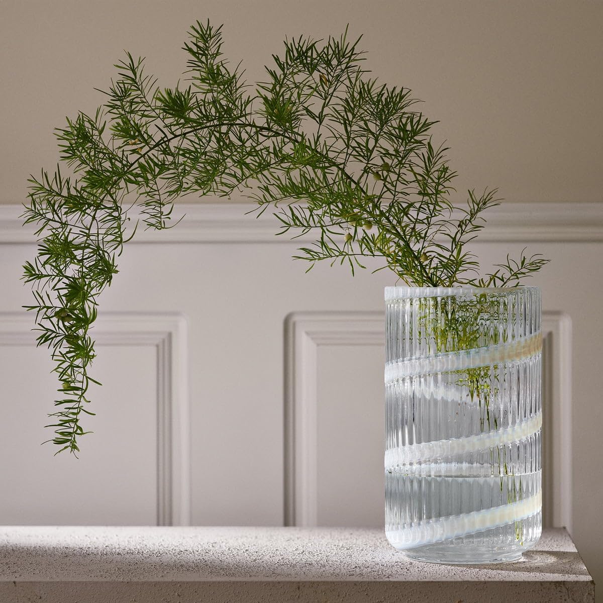 Lyngby Porcelæn Vase, Transparent, 22.3x22.3x32.2