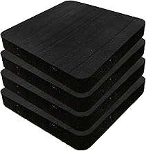 MUSCLE FACTORY Treadmill Mat, Anti-Vibration, Soundproofing, Rubber Mat, Cushion, Power Rack, Weight Machine, For Pianos, Speakers, Floor, Scratch Resistant, Extra Thick, 0.6 inch (12 cm) Square, 4