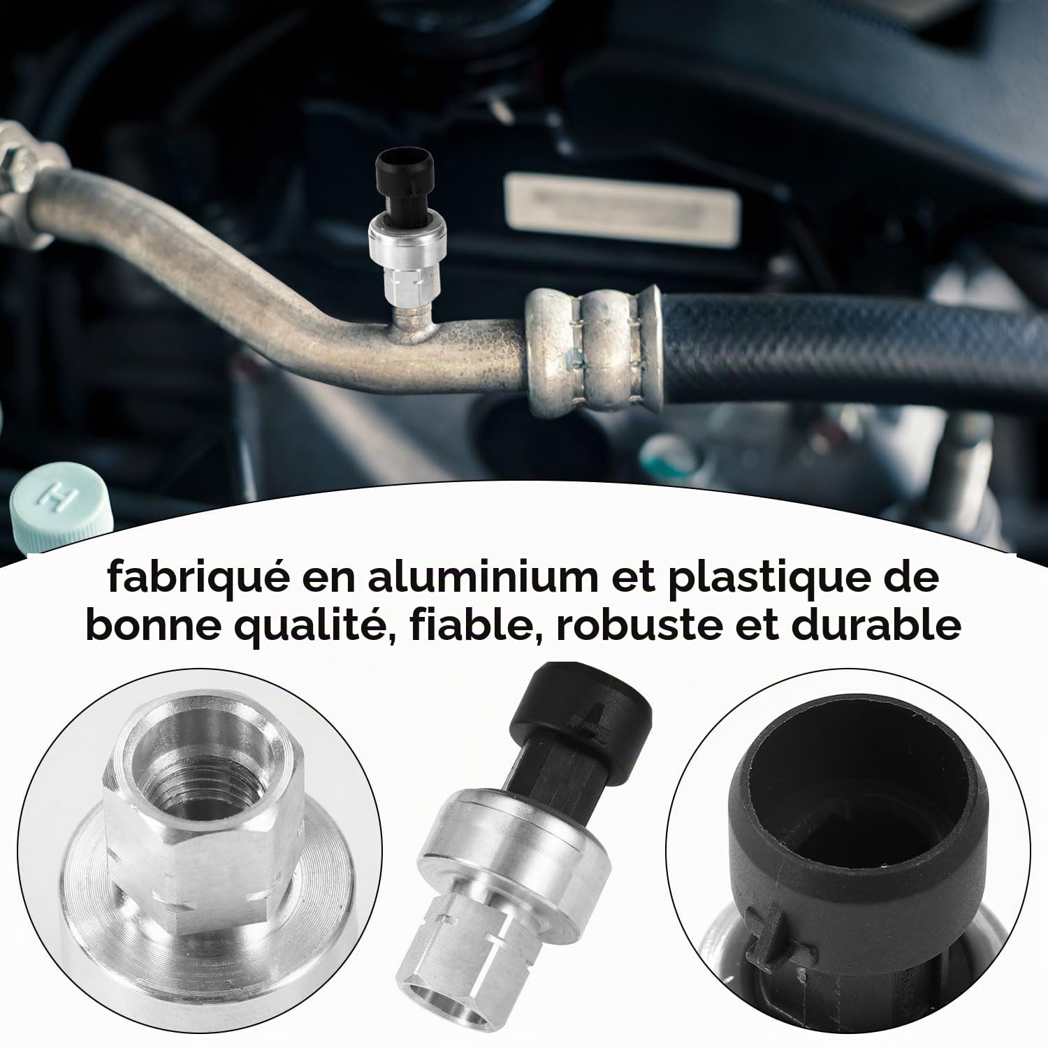 Capteur de Pressostat Climatisation, Capteur de Pression de Climatisation OEM#1551343 13587668 pour Buick Cadillac Chevrolet GMC Pontiac Ford Isuzu