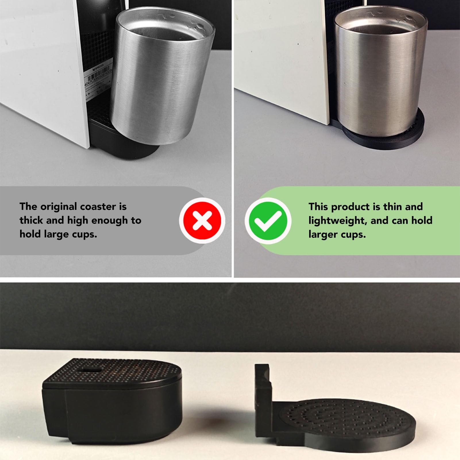 Plateau Mince PLA Plateau Égouttement Machine à Café - Compatible Capsules, PLA, Design Mince Récupérateur Gouttes Capsules PLA Mince