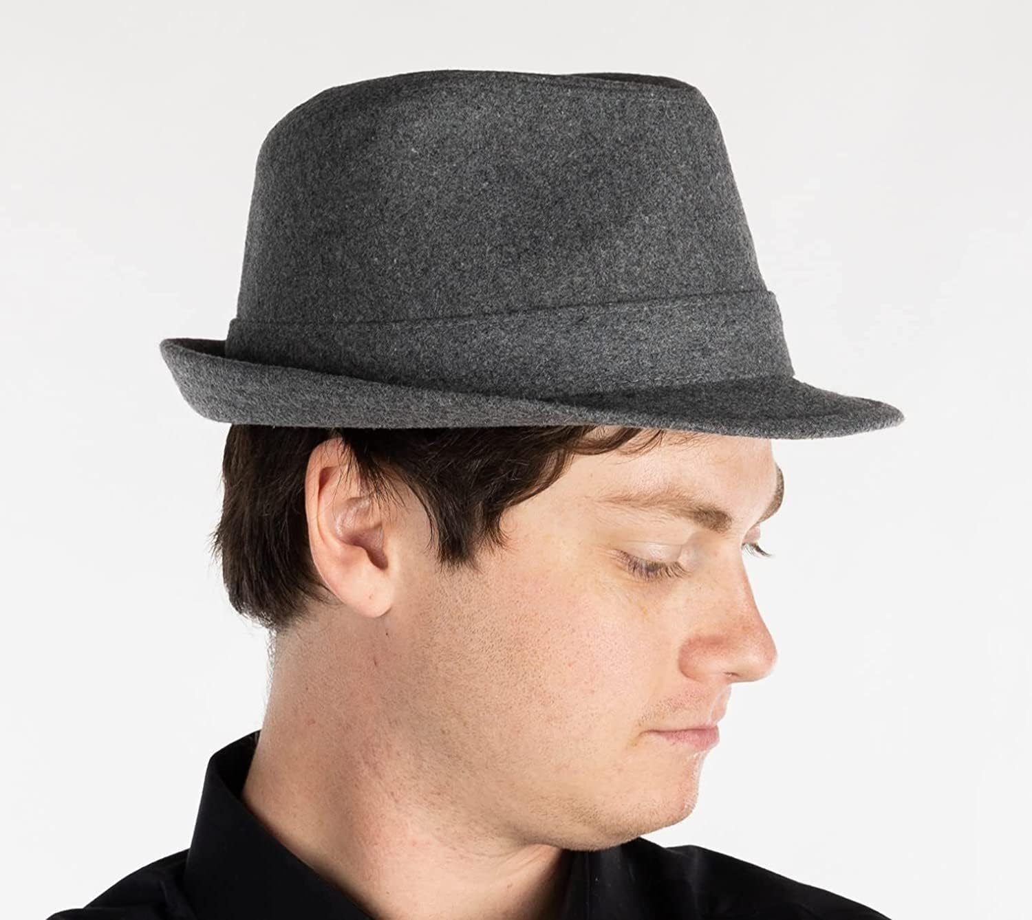 Funky Junque Fedora Hats for Men – Classic Wool Blend Trilby Dress Hat, Short Brim Men’s Fedoras for Formal & Casual Wear - Image 4