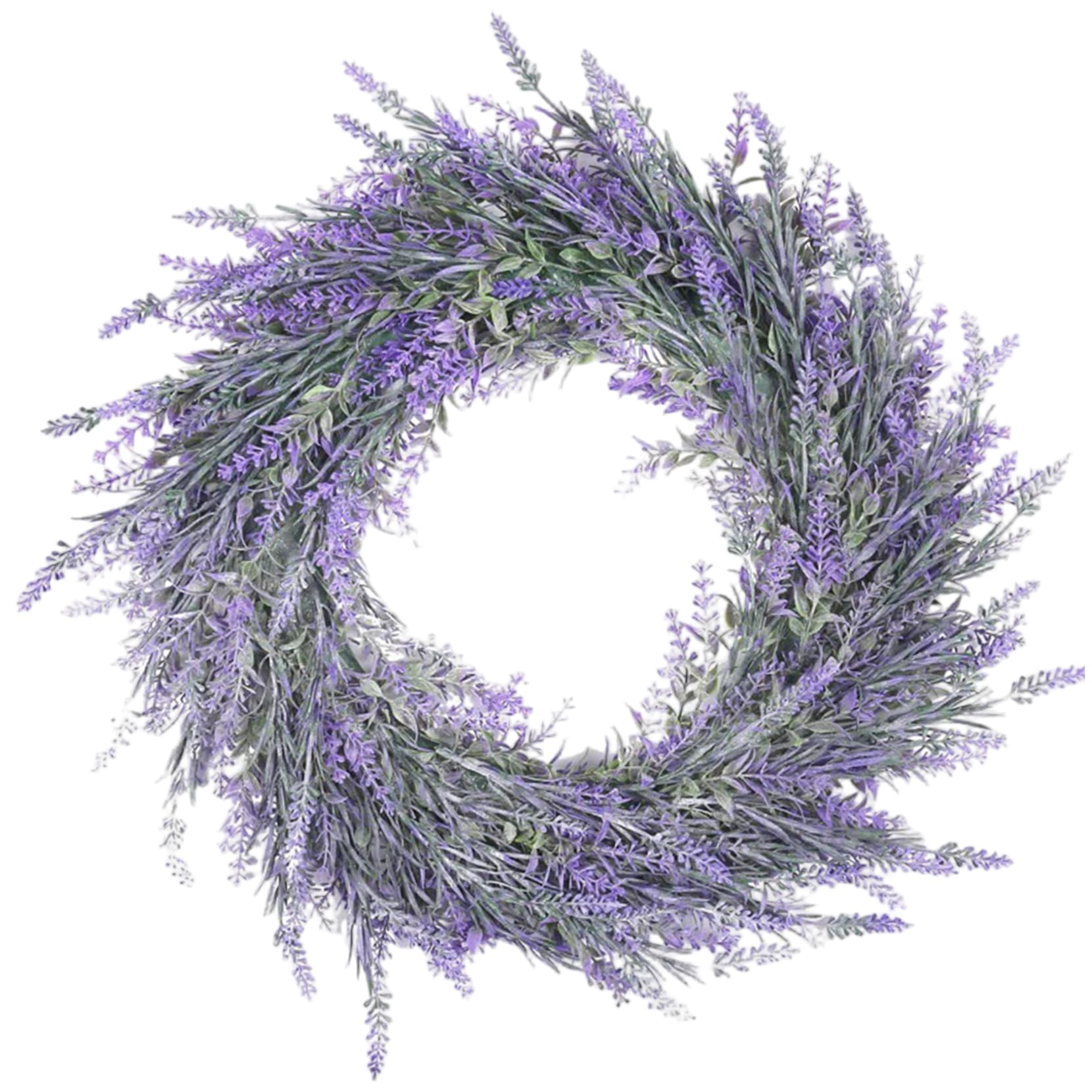 Couronne de lavande pour une deco de porte toujours fleurie