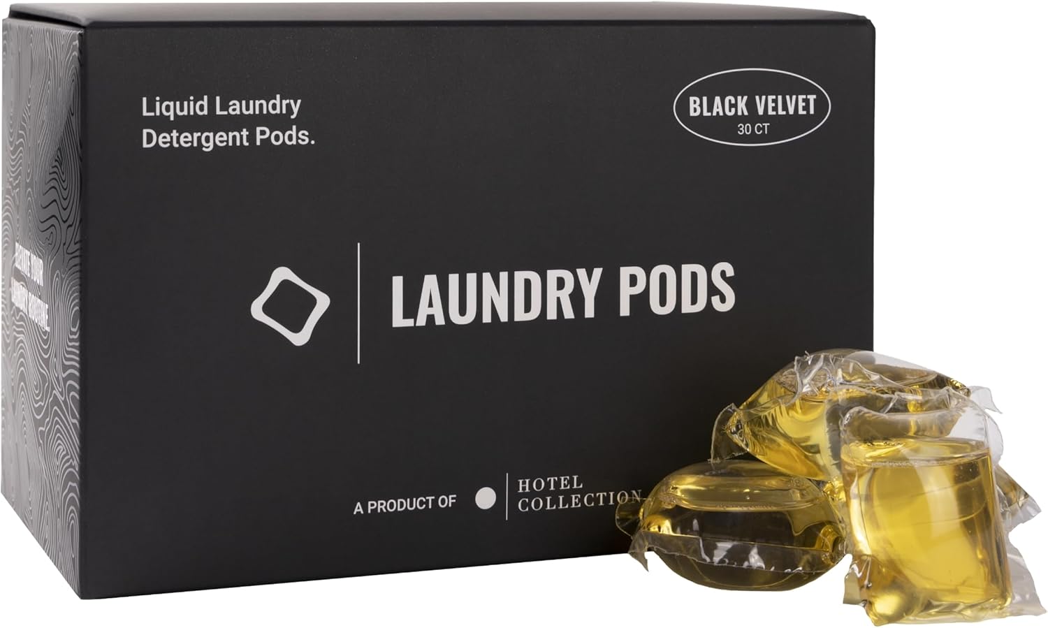 Hotel Collection Laundry Pods – Black Velvet Scent, 30 Count – Blonde Woods, Rose, and Black Fig – Luxury Laundry Detergent Pods