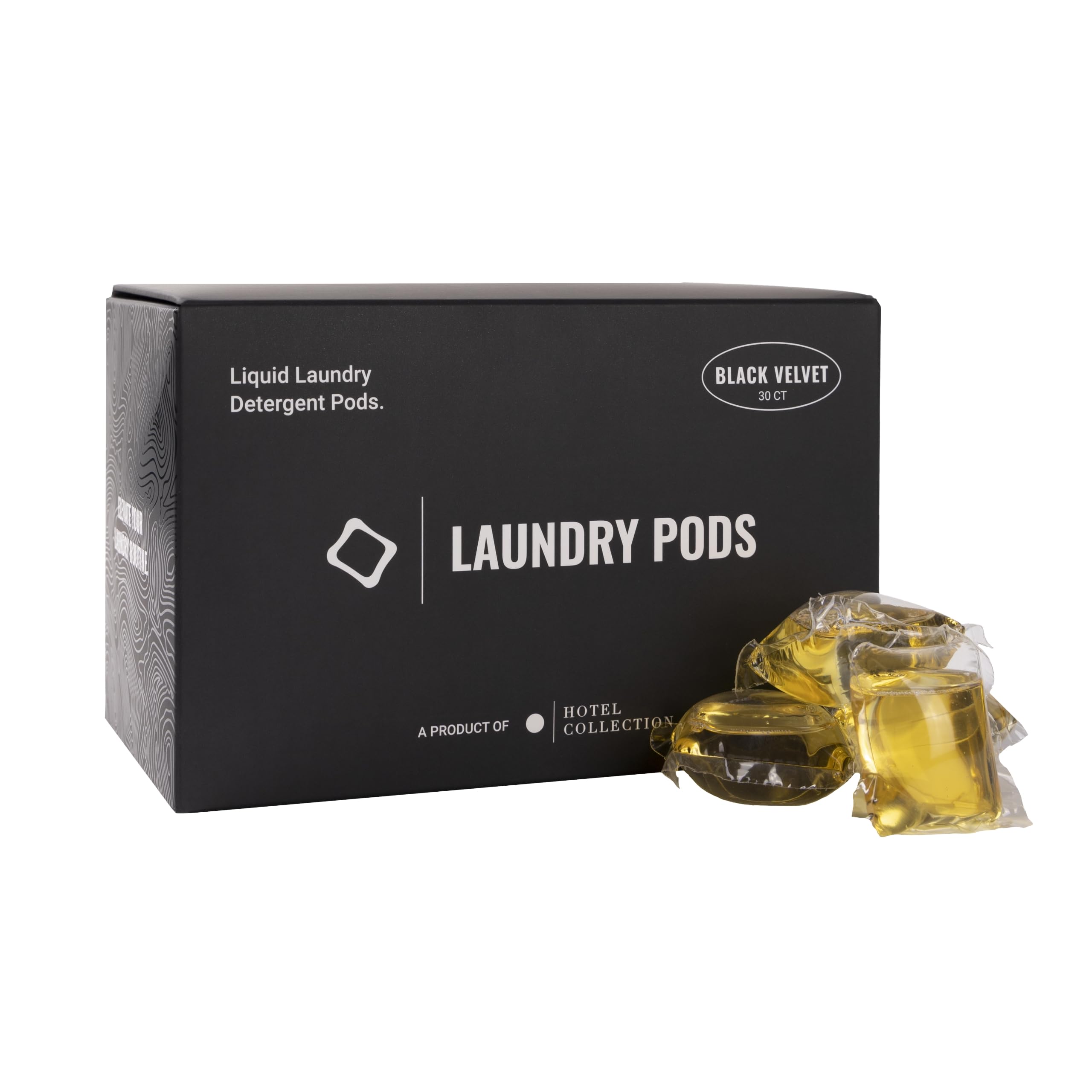 Hotel Collection Laundry Pods – Black Velvet Scent, 30 Count – Blonde Woods, Rose, and Black Fig – Luxury Laundry Detergent Pods