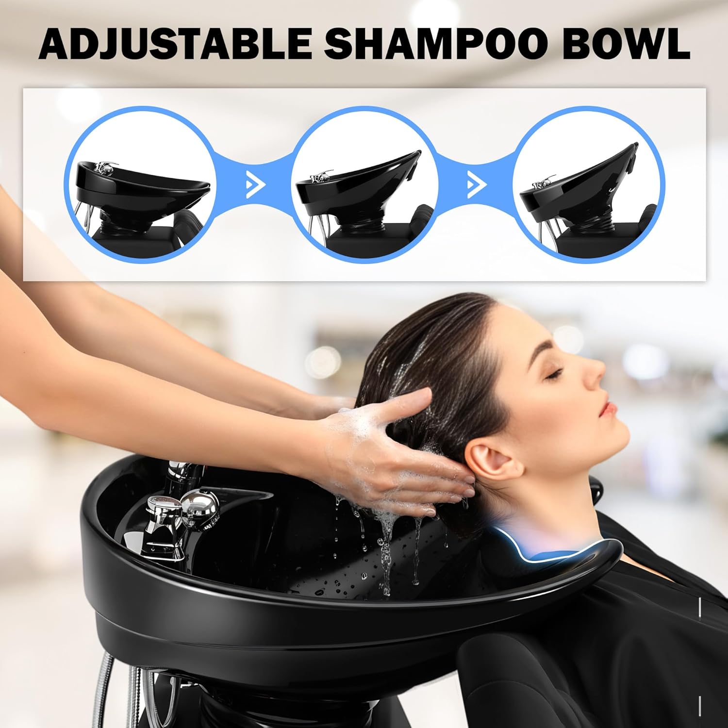 Shampoo Bowl, Wash Bowl, Ceramic Shampoo Bowl Station, Hair Salon Barbershop Equipment