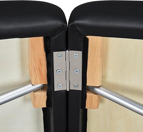 Miniatura 6 de Topeakmart Mesa de masaje de aluminio, cama de spa, mesa de terapia, mesa de tratamiento plegable, altura ajustable, cama de salón de 84 pulgadas, 3