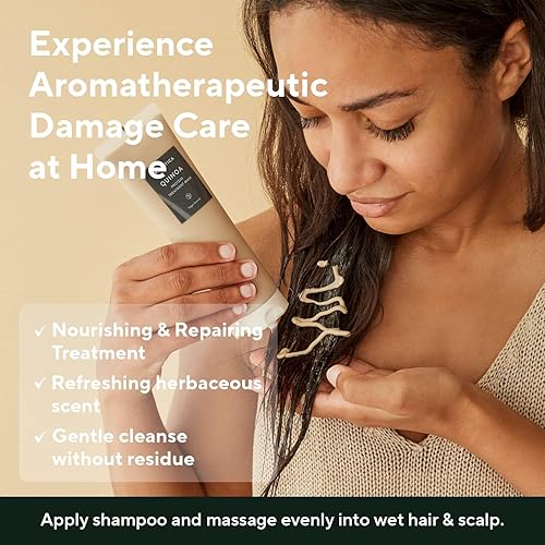 Miniatura 4 de AROMATICA Tratamiento capilar con proteína de quinua, sin silicona, sin sulfatosnutre, hidrata y añade brillo (5.41 onzas  5.4 fl oz)