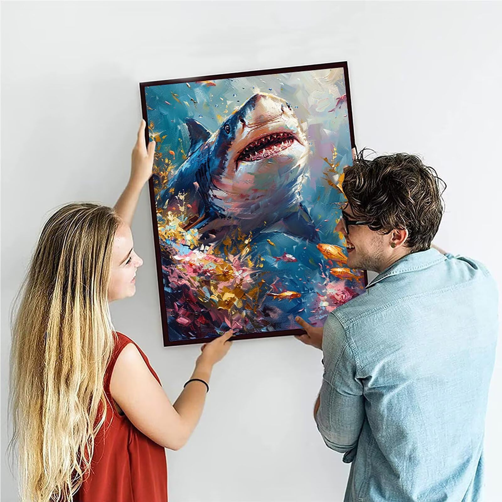 Amazon.com: Shark Paint by Numbers Kit for Adults Beginner, Fish