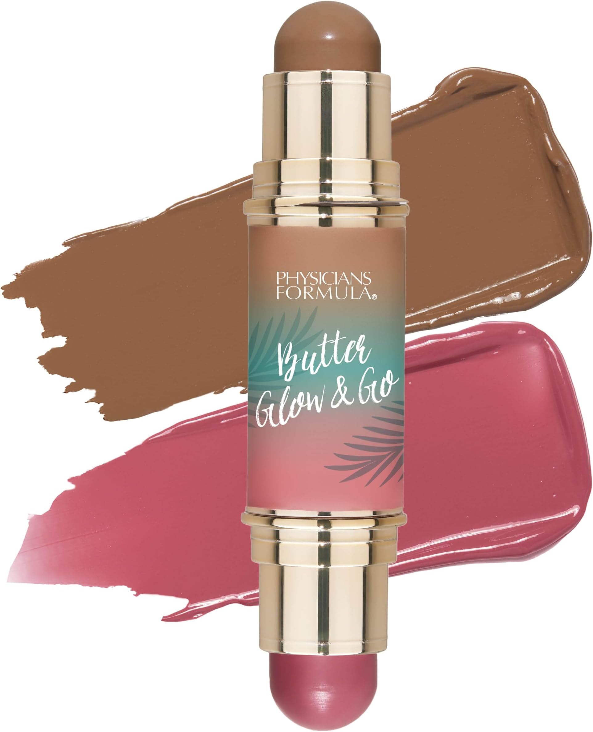 Physicians Formula Butter Glow & Go, Dual-Ended Multiuse Makeup Stick for Cheeks, Eyes and Lips, Complementary Shades for Bronzing, Contouring and Blush, Berry Tan