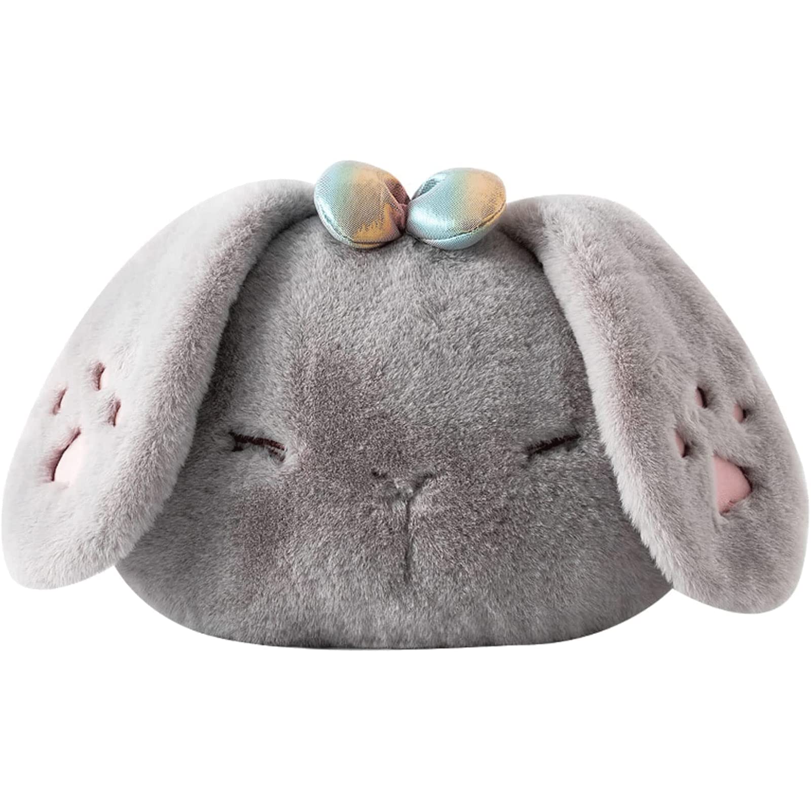 TIANYIA Réutilisable Jolie bouillotte électrique, bouillotte Grise avec Housse en Fausse Fourrure, Sac à Eau Chaude pour Chauffe-Mains et Pieds, Sac Chaud Portable