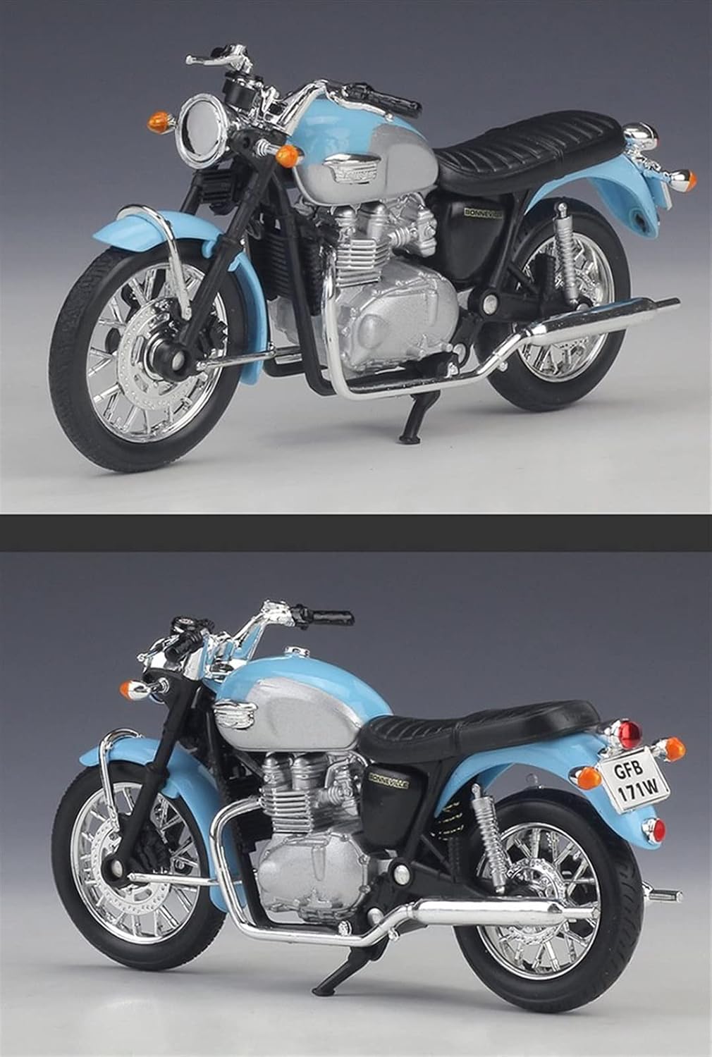 for Triumph 2002 Bonneville 1:18 Die-cast Vehicle Collector-Grade Motorcycle Model Gift Replica Car Display Piece Motorcycle Model