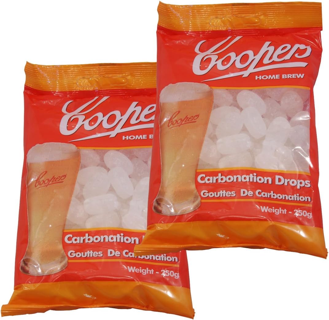 – Pack of 2X - Coopers Carbonation Drops 250g Bags (Approx 80 Drops Per Bag)