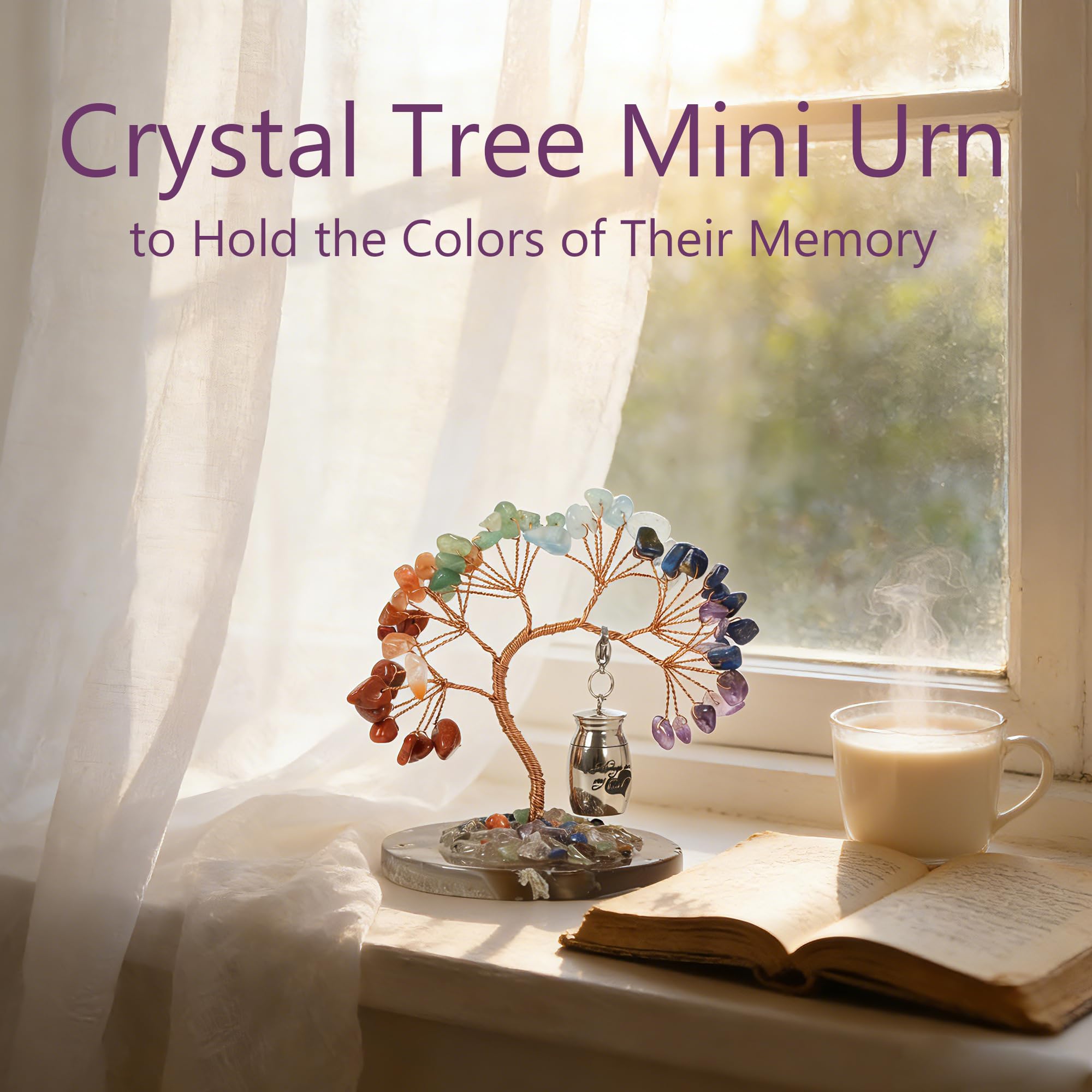 Contid - Piccola urna per ceneri umane, in acciaio inox, mini urna per ceneri umane, decorazione per albero di cremazione, regalo commemorativo per condividere le ceneri