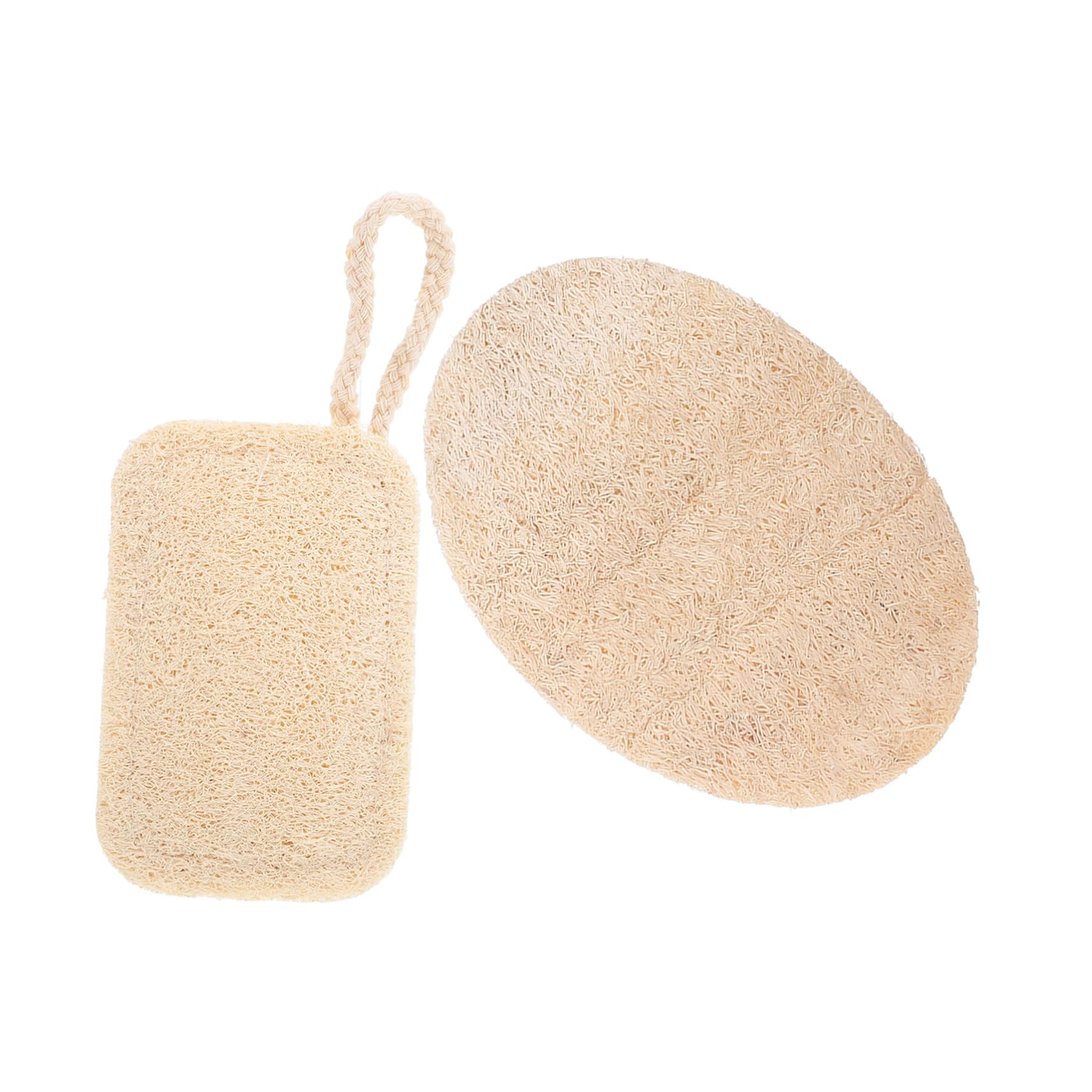 KOMBIUDA 2pcs Dish Brush Cookware Scouring Pad Pan Pot Cleaning Sponge Plate Washing Sponge Dual Sided Dishcloth Dishwashing Sponge Pad Kitchen Towels Dish Scrubber Pad Beige Loofah