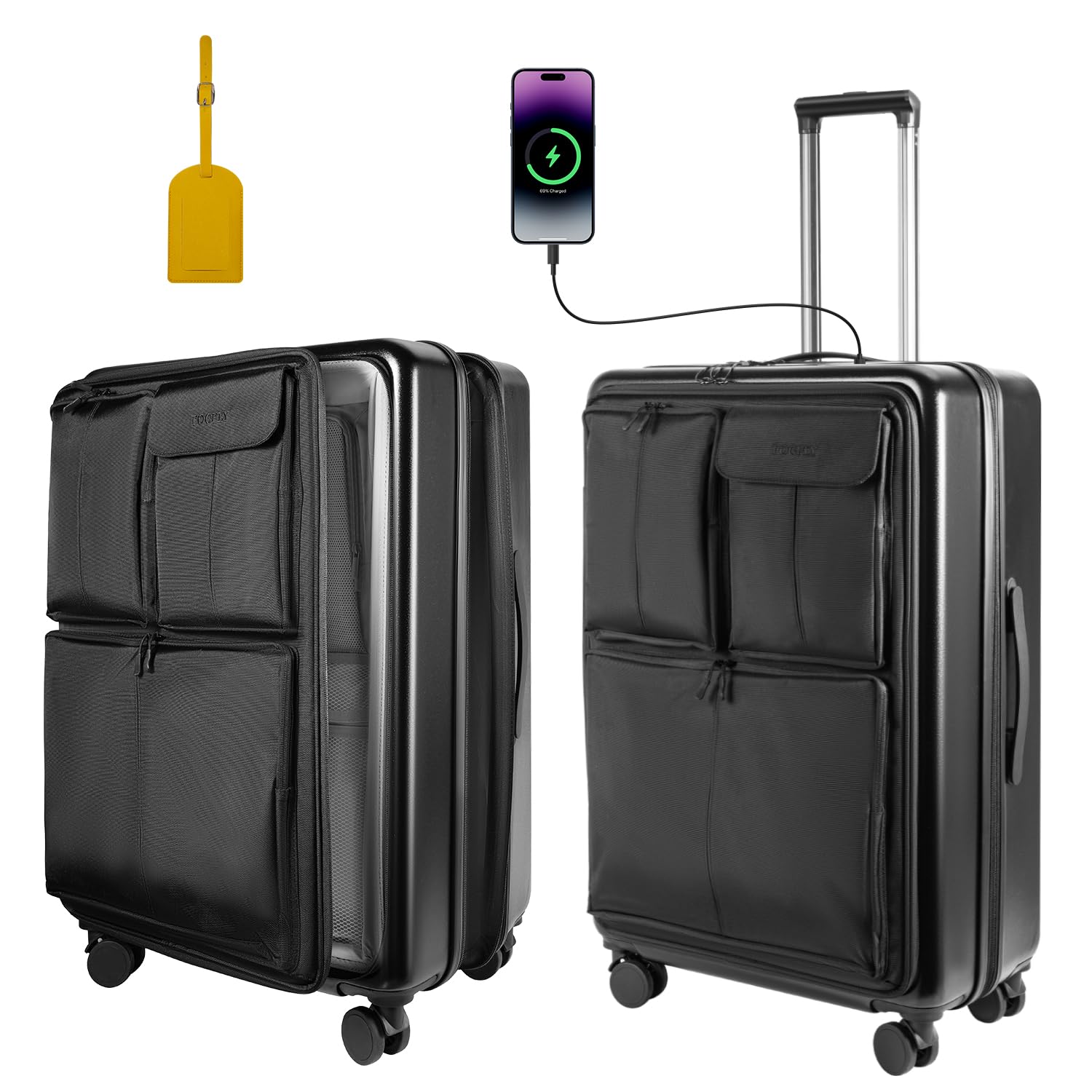 Photo 1 of ***ITEM HAS BROKEN ZIPPER***FOGFLY 24-Inch Expandable Hardshell Suitcase