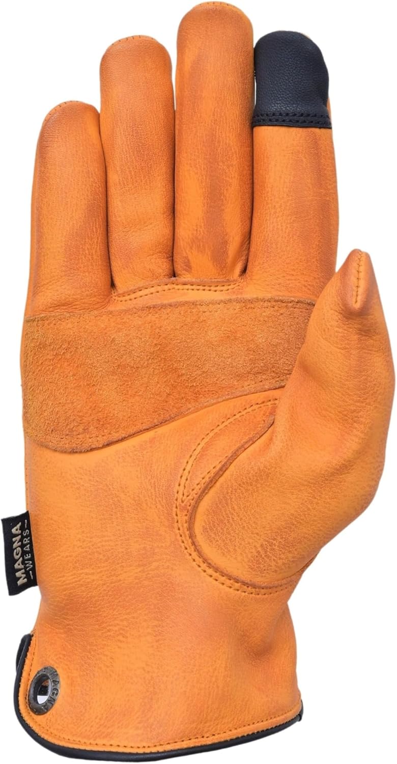 Leather Safety Working Gloves Multi Purpose, Abrasion and Puncture Resistant Reinforced Palm Patch, Heavy Duty Utility Gloves