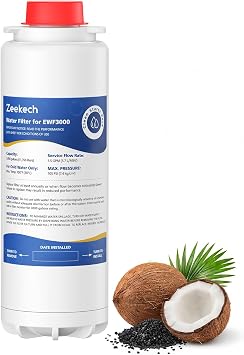 Water Replacement Filter Compatible with Elkay 51300C EWF3000 | and EZH2O Bottle Filling Stations, Pre-Installed Smart Chip for EWF3000, ERF750, 51299C, 55898C, 3000 Gallon Capacity, 1 Pack