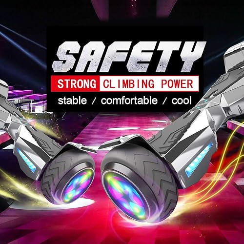 Miniatura 10 de Hoverstar Aeropatineta Bluetooth, ruedas LED, color cromado, autoequilibrio, scooter para niños, adolescentes (negro cromado)