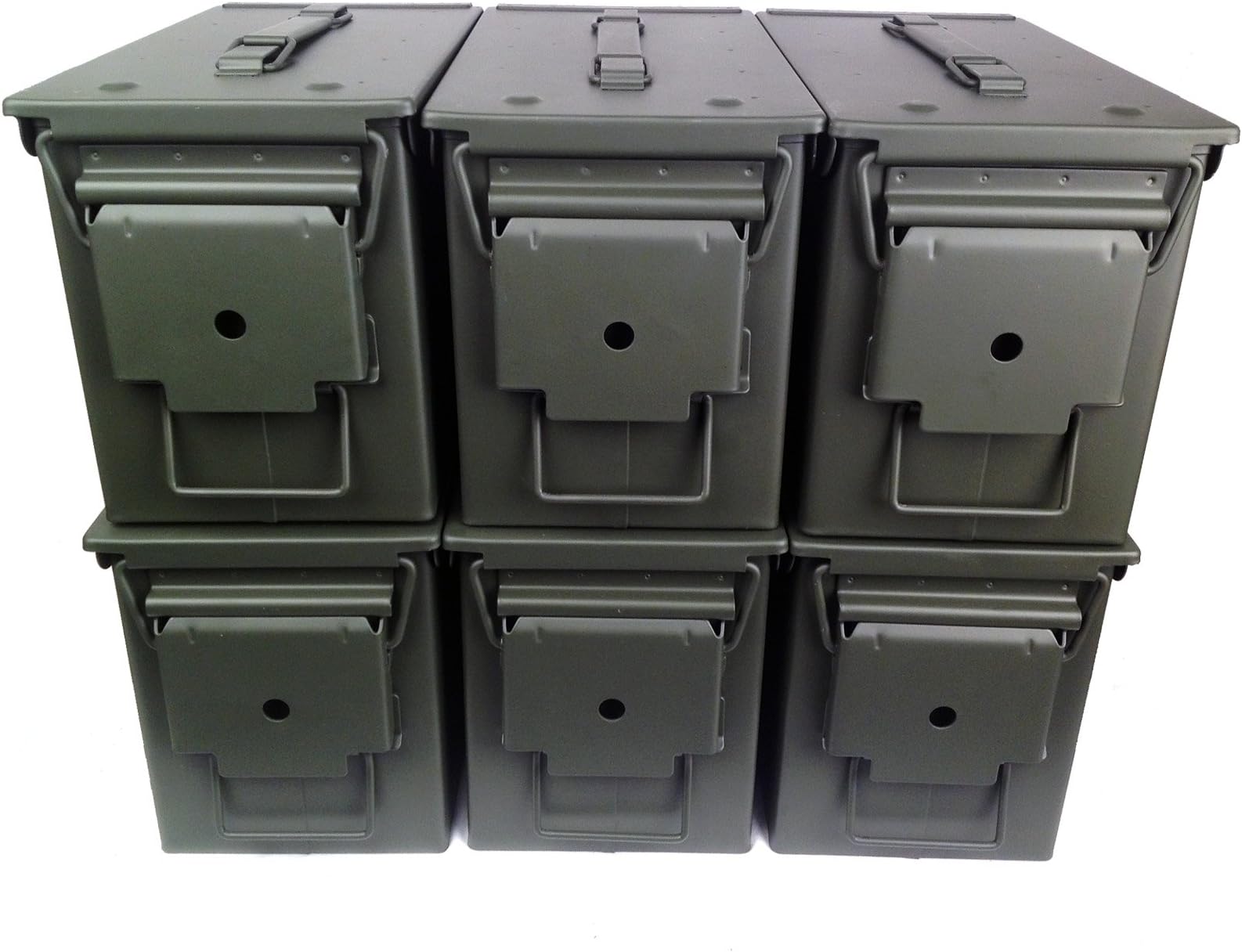 6-Pack Mil Spec 50 Cal M2A1 Empty Ammo Cans NEW