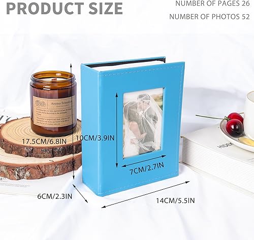 Miniatura 8 de RECUTMS Álbumes de fotos de 4 x 6 pulgadas, 200 páginas negras de bolsillo, álbum de fotos de piel sintética, pequeño álbum para aniversario