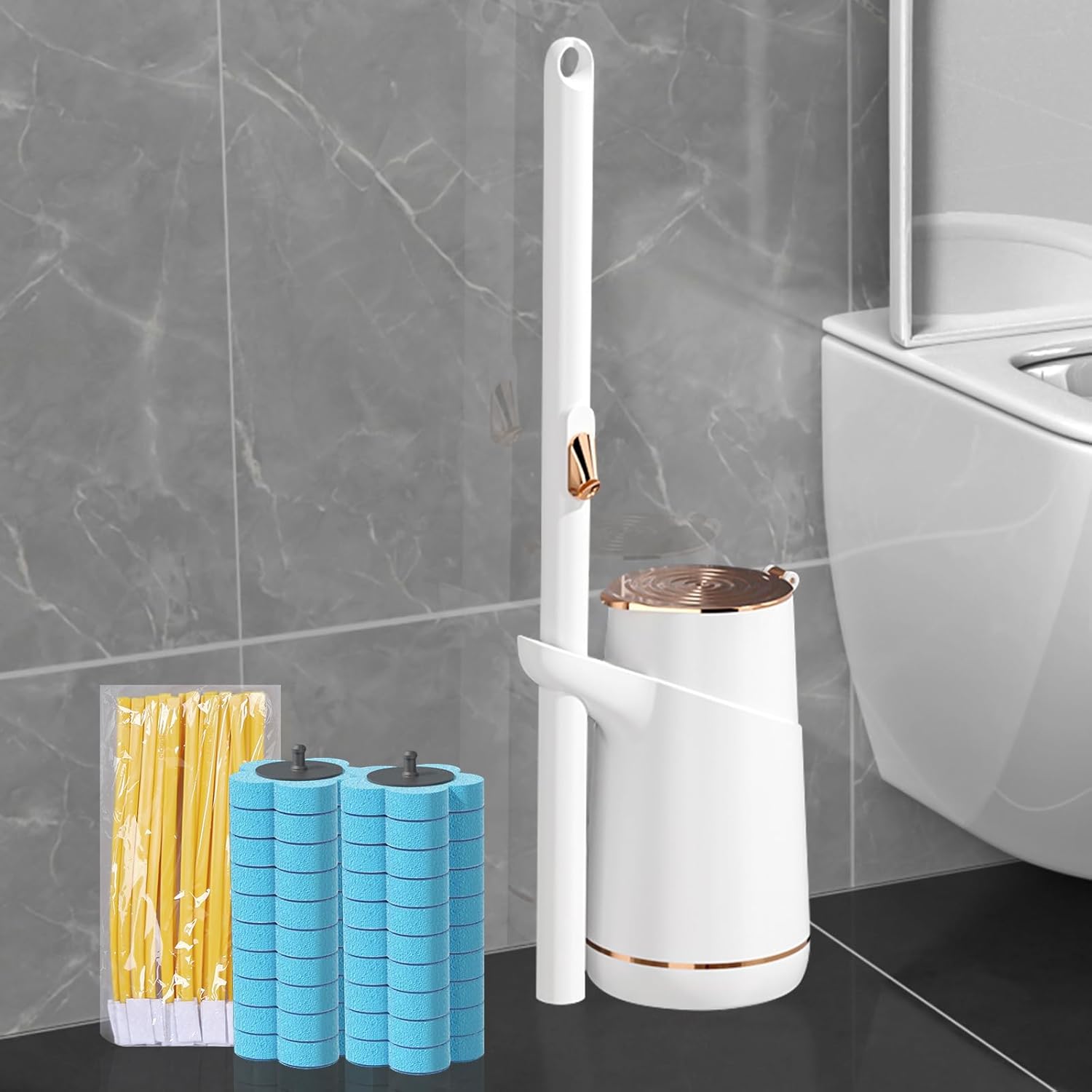 Amazon.com: CIWEI Disposable Toilet Brush Toilet Bowl Cleaner Wand with ...
