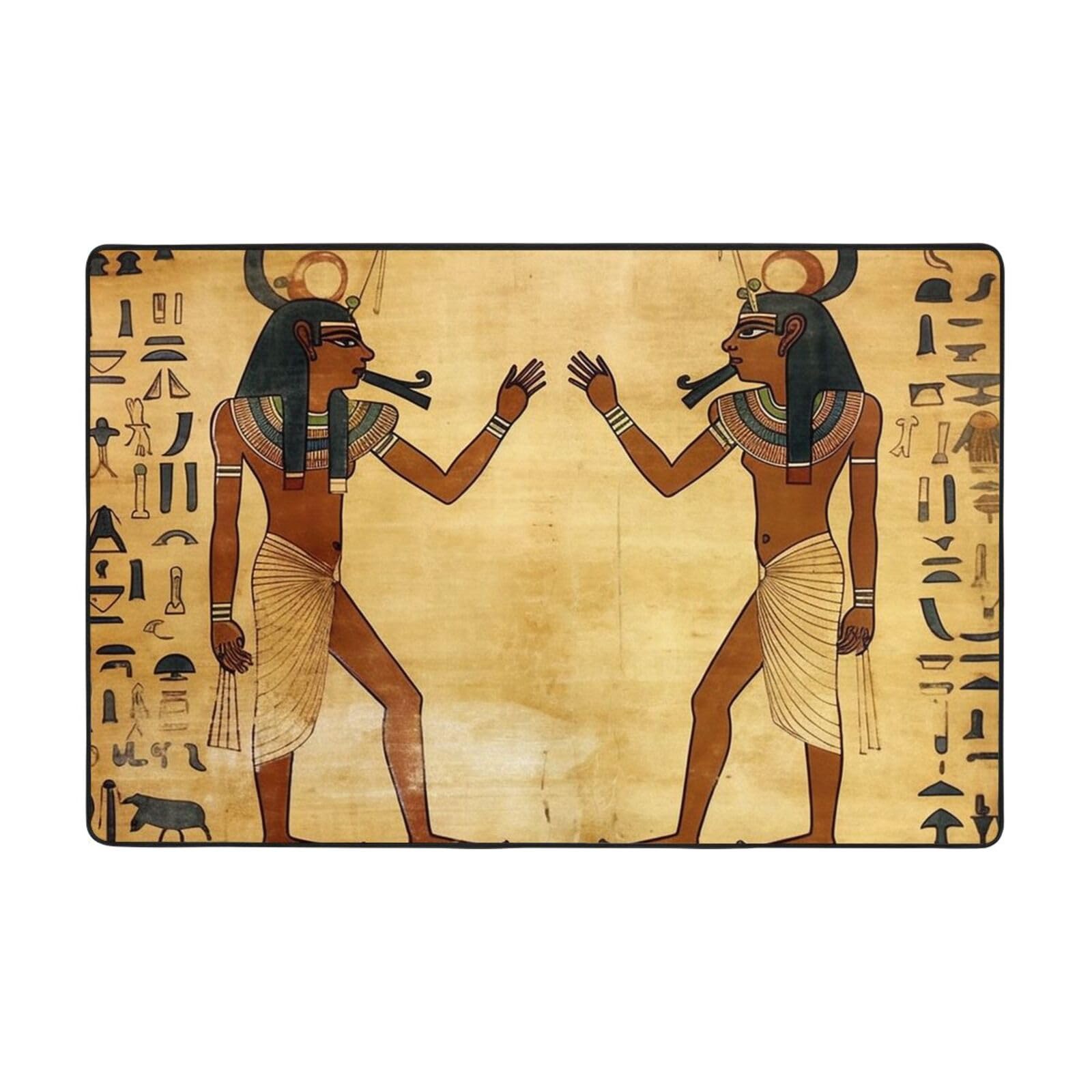 Tapis moderne égyptien antique grand format doux lavable antidérapant salon chambre 183x122