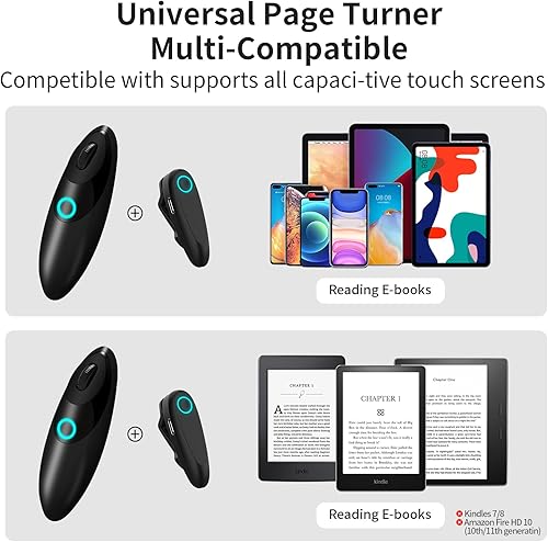 Miniatura 6 de Actualización para el control remoto Kindle Page Turner - Desplazamiento remoto para Tiktok, control remoto de grabación de video de cámara, clic