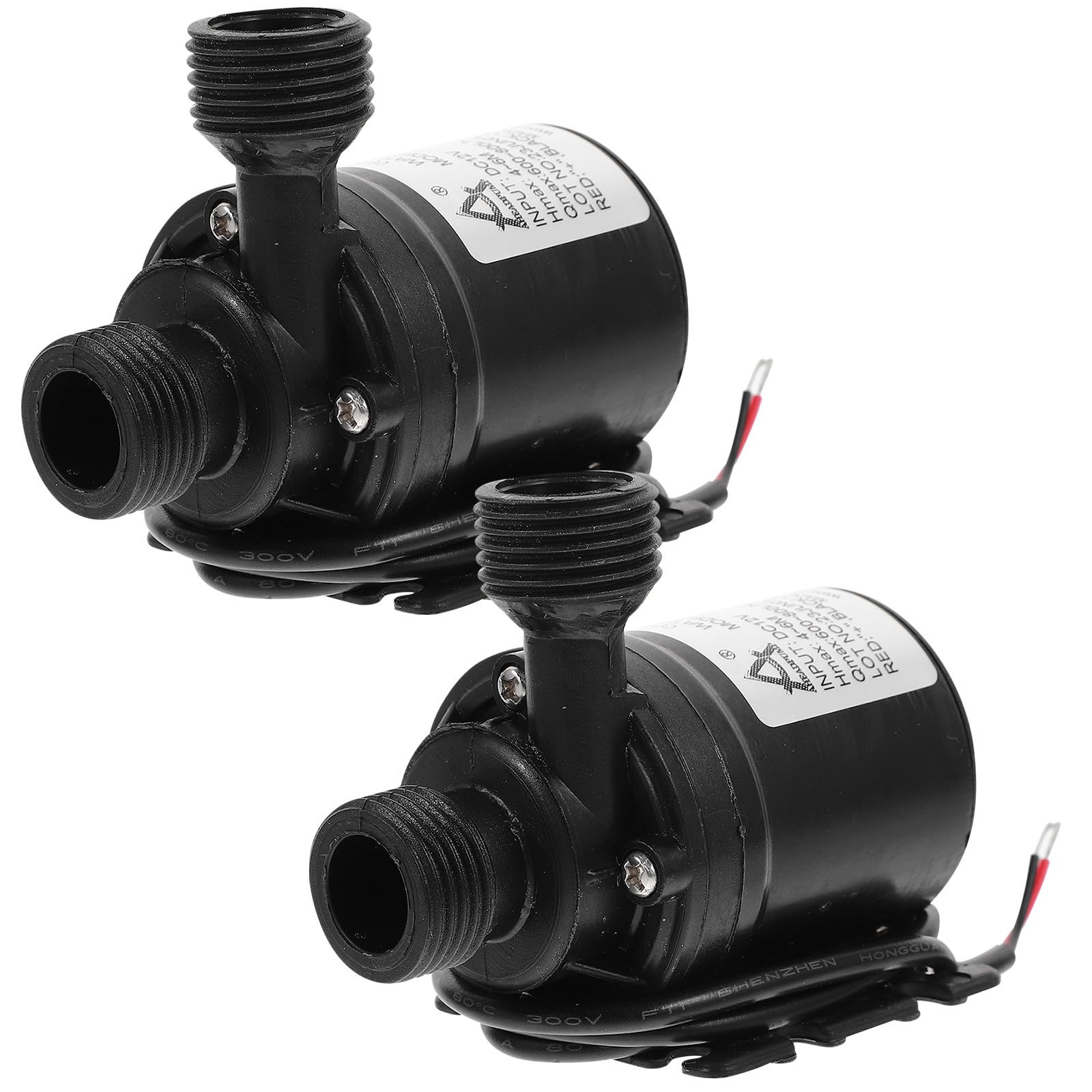 Bomba Sumergible de Agua 2piezas para Acuario Motor sin Escobillas, Capacidad 800l/h, Plástico Negro, Funcionamiento Estable y Silencioso para Tanque de Peces