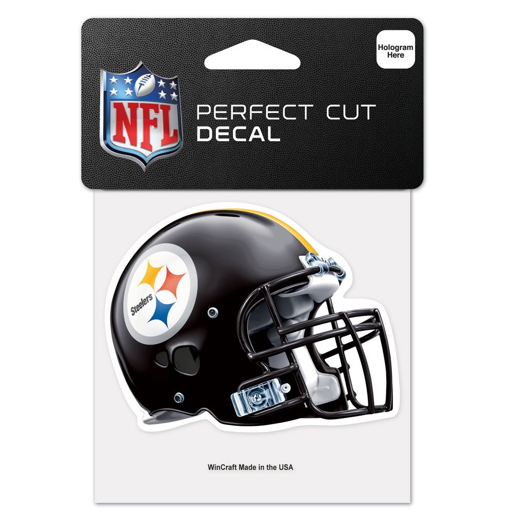 Wincraft NFL Pittsburgh Steelers 95765010 Perfect Cut Color Decal, 4" x 4", Black