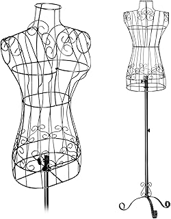 26 Metal Dress Form Decor Ideas For Artistic Homes 28 SHAREWIN Female Mannequin Metal Steel Wire Dress Form for Display, Vinta...