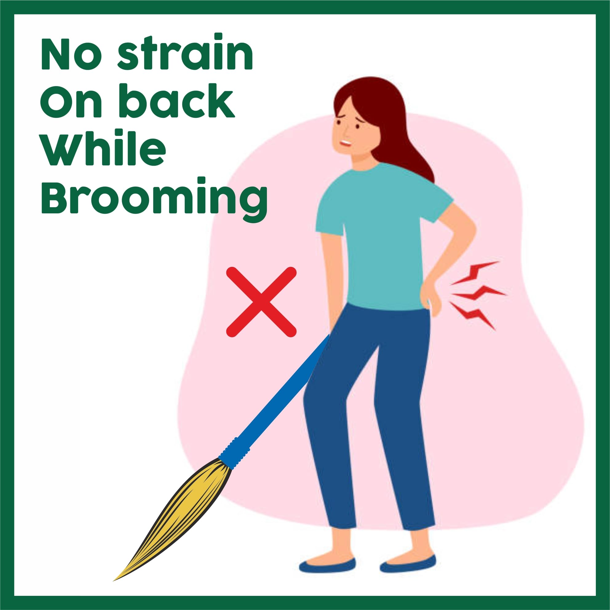 HIC Premium Grass Broom - Eco-Friendly Cleaning -6