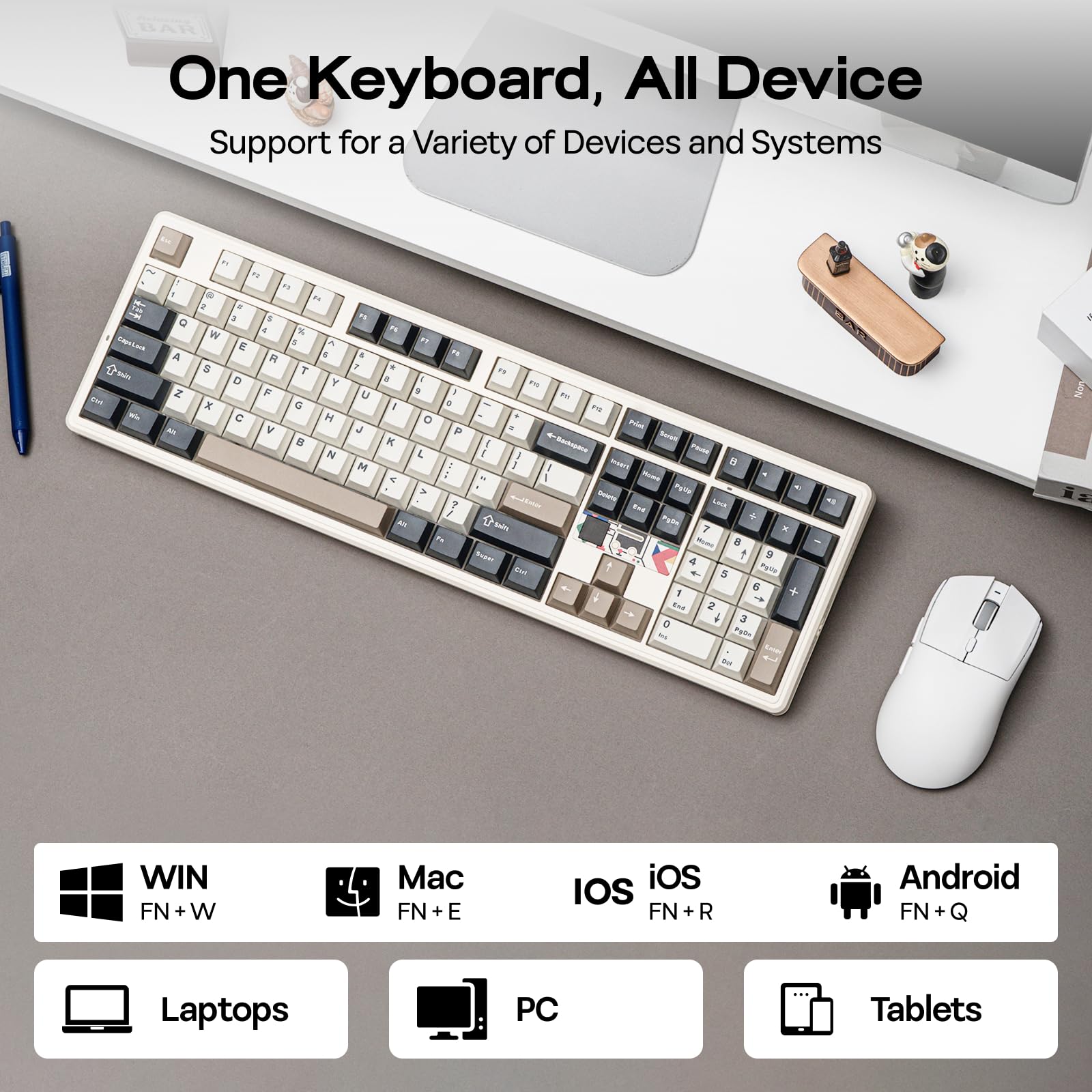 Amazon | EPOMAKER x AULA F108 PRO V2 ワイヤレスメカニカル