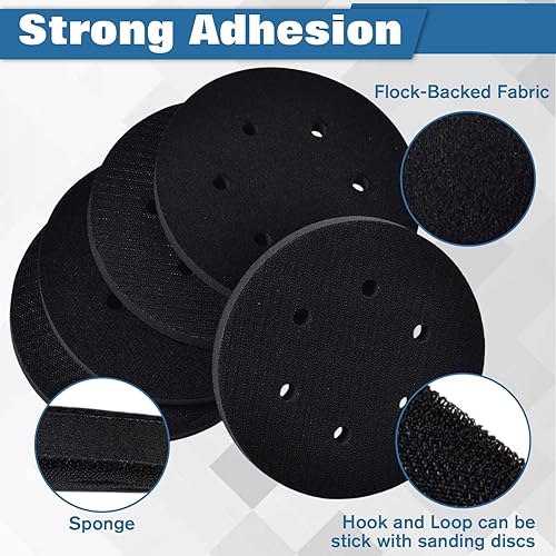 Miniatura 11 de SPEEDWOX Almohadilla de esponja suave de 2 pulgadas con gancho y bucle, paquete de 5 almohadillas de espuma suave, esponja de lijado, almohadilla