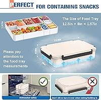 Vista 6 de Contenedor portátil refrigerado para aperitivos, bolsa aislada para mantener la comida caliente, bandeja de servir dividida de 12 compartimentos