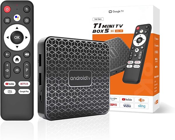 Fourmor Android TV Box with 4K HD Streaming and Voice Control