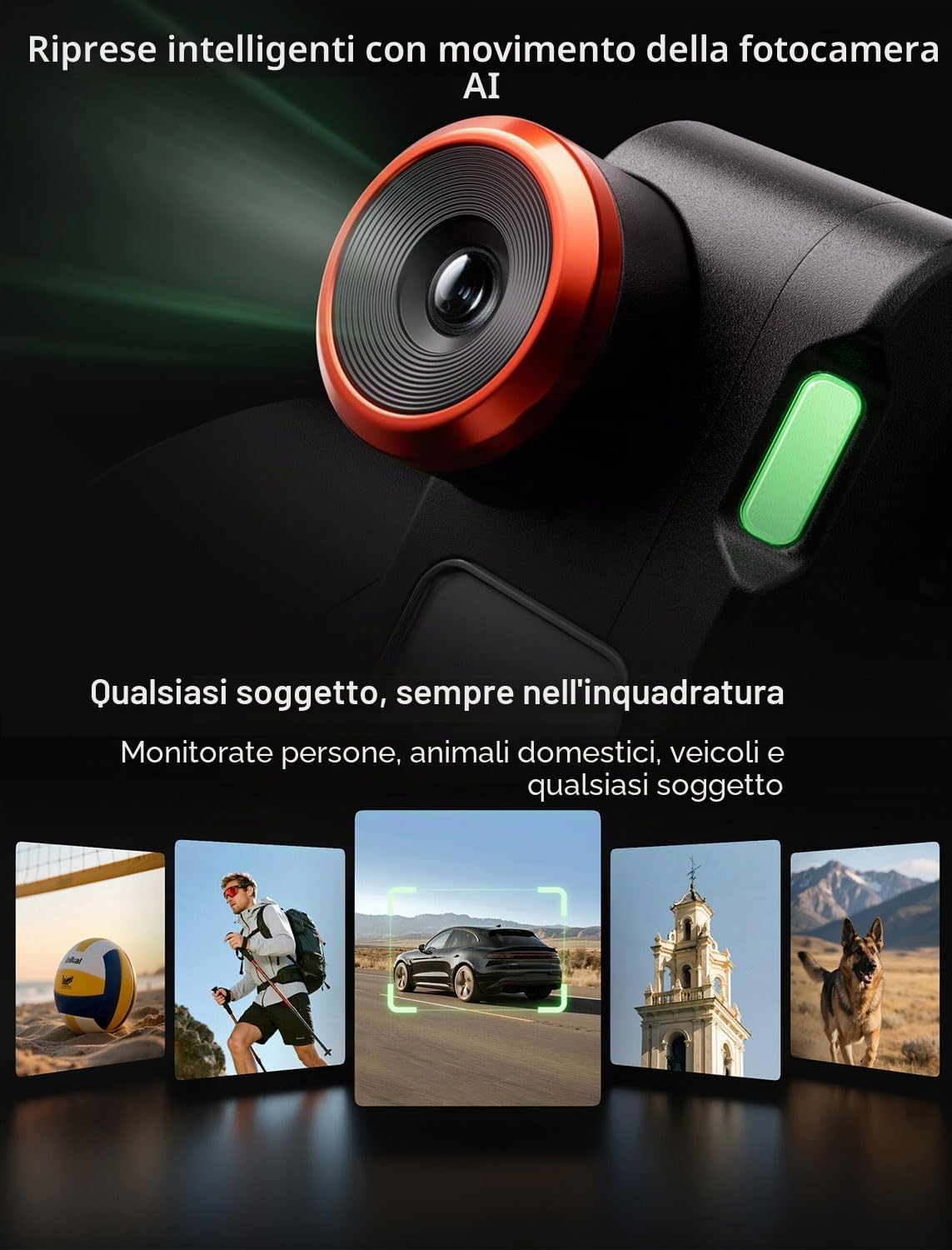 hohem iSteady MT3 PRO Stabilizzatore fotocamera per Canon Sony Panasonic Nikon Fujifilm GoPro Smartphone, Carico Utile di 5,51 LBS, Gimbal con tracciamento AI, Telecomando Rimovibile