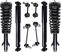 Vista 132 de Detroit Axle - Kit de puntales delanteros para Ford 2000-2004 Focus 2 puntales con muelle helicoidal 2 brazos de control inferiores con rótulas 2001