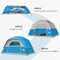 Vista 4 de CAMPROS CP Tents for Camping 2/4/6 Person Tent Waterproof Windproof Double Layer Camping Tent, Easy Setup Dome Tent with Large Mesh Windows & Wider