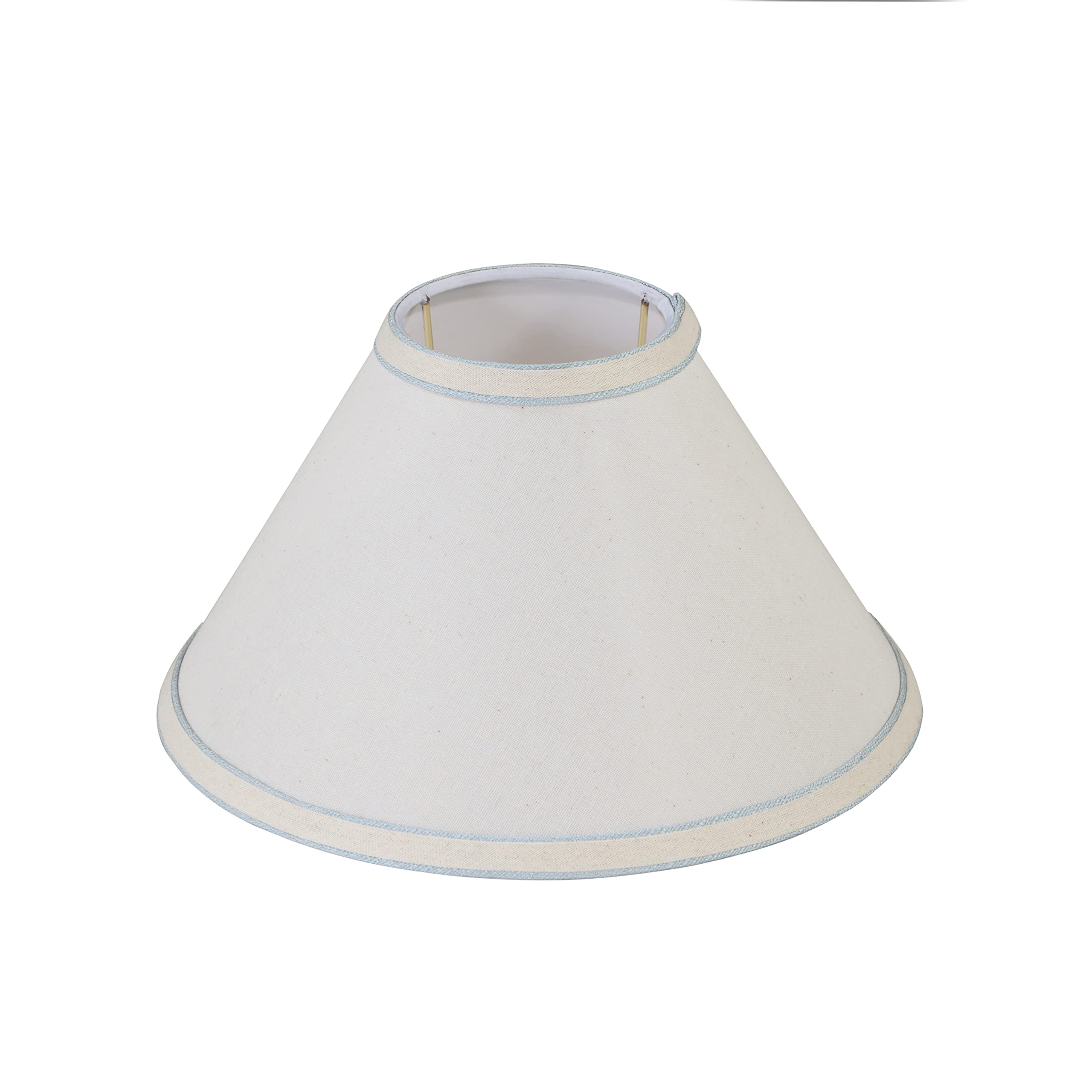 Aspen Creative 56022, Empire Uno Lamp Shade, White, 4" Top x 11" Bottom x 7" Slant Height, Slip UNO 33mm