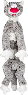 FANCY Lange Katze Kuscheltier 83cm groß Plüsch Nackenkissen Seitenschläferkissen Katze Spielzeug Kinder und Erwachsene (grau)