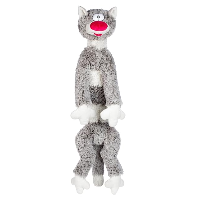 FANCY - Peluche Gato Largo 83 cm, Almohada de Peluche para Dormir con Forma de Gato, Peluche Suave y Blandito…
