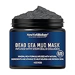 New York Biology Dead Sea Mud Mask for Face, Body | with Stem Cell and Collagen | Spa Quality Pore Refiner for Oily Skin | Natural Skincare for Women, Men | Tighten Skin | 4 oz