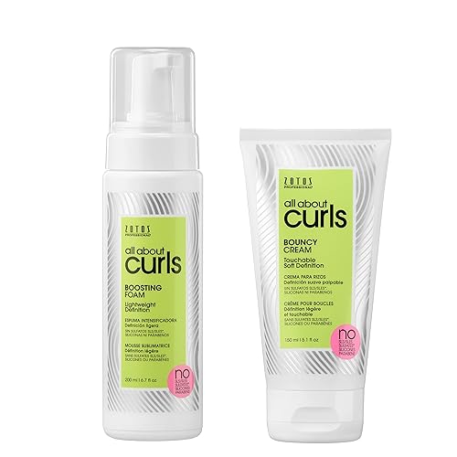 ALL ABOUT CURLS Boosting Foam | For Curly Hair | Lightweight Definition Hold | Volumizing Extra Fullness & Body | Vegan & Cruelty Free | Sulfate &