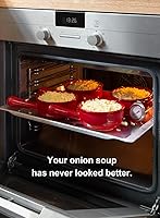 Vista 3 de LE TAUCI Tazones de sopa de cebolla francesa, cuencos de cerámica de 15 onzas con asas, para chile, estofado de res, apto para horno, microondas