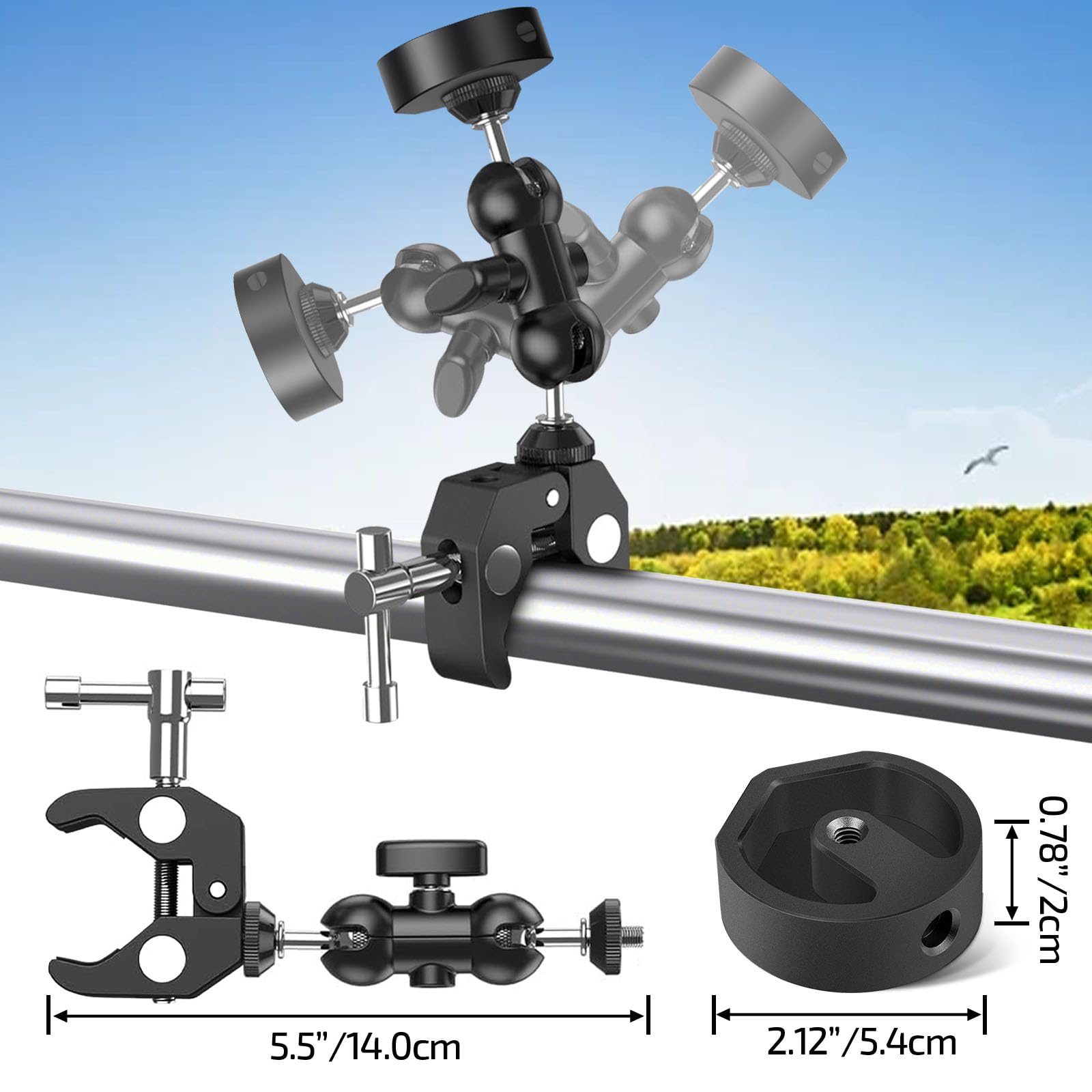 Starlink Mount Daboot Mount - Star Link Mini Rv Ladder Mounts Aluminum  Alloy Mini Starlink Accessories Pole Clamp Mount With Pipe Range 0.87-1.1