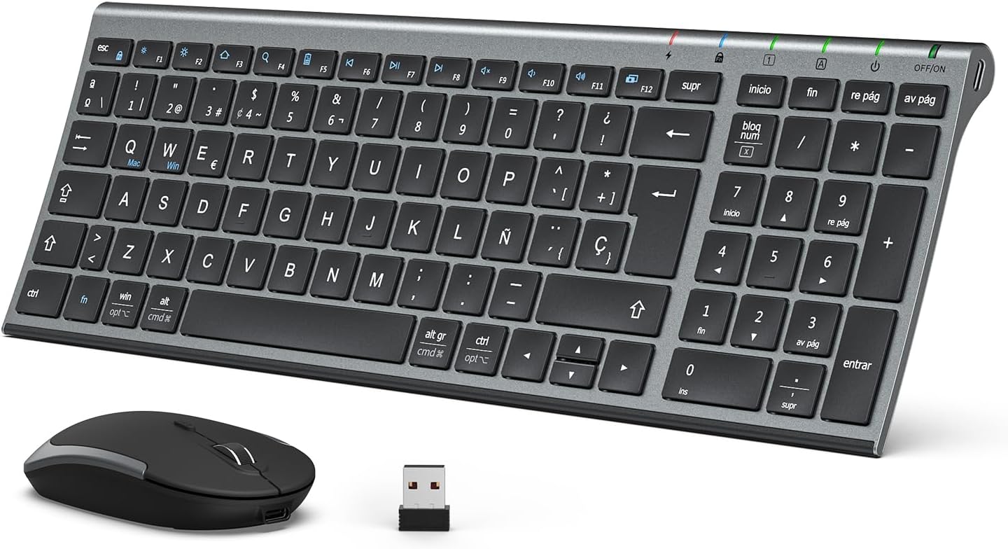 Logitech MK470 Combo Teclado y Ratón Inalámbrico para Windows, 2.4 GHz ...