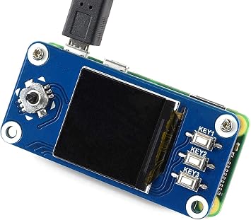 Waveshare 1.3inch IPS LCD Display HAT for Raspberry Pi 240x240 Pixels with Embedded Controller Communicating via SPI Interface.