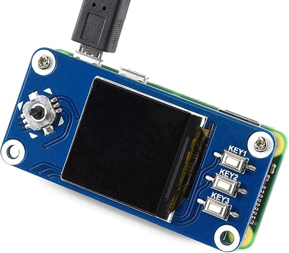 Waveshare 1.3inch IPS LCD Display HAT for Raspberry Pi 240x240 Pixels with Embedded Controller Communicating via SPI Interface.