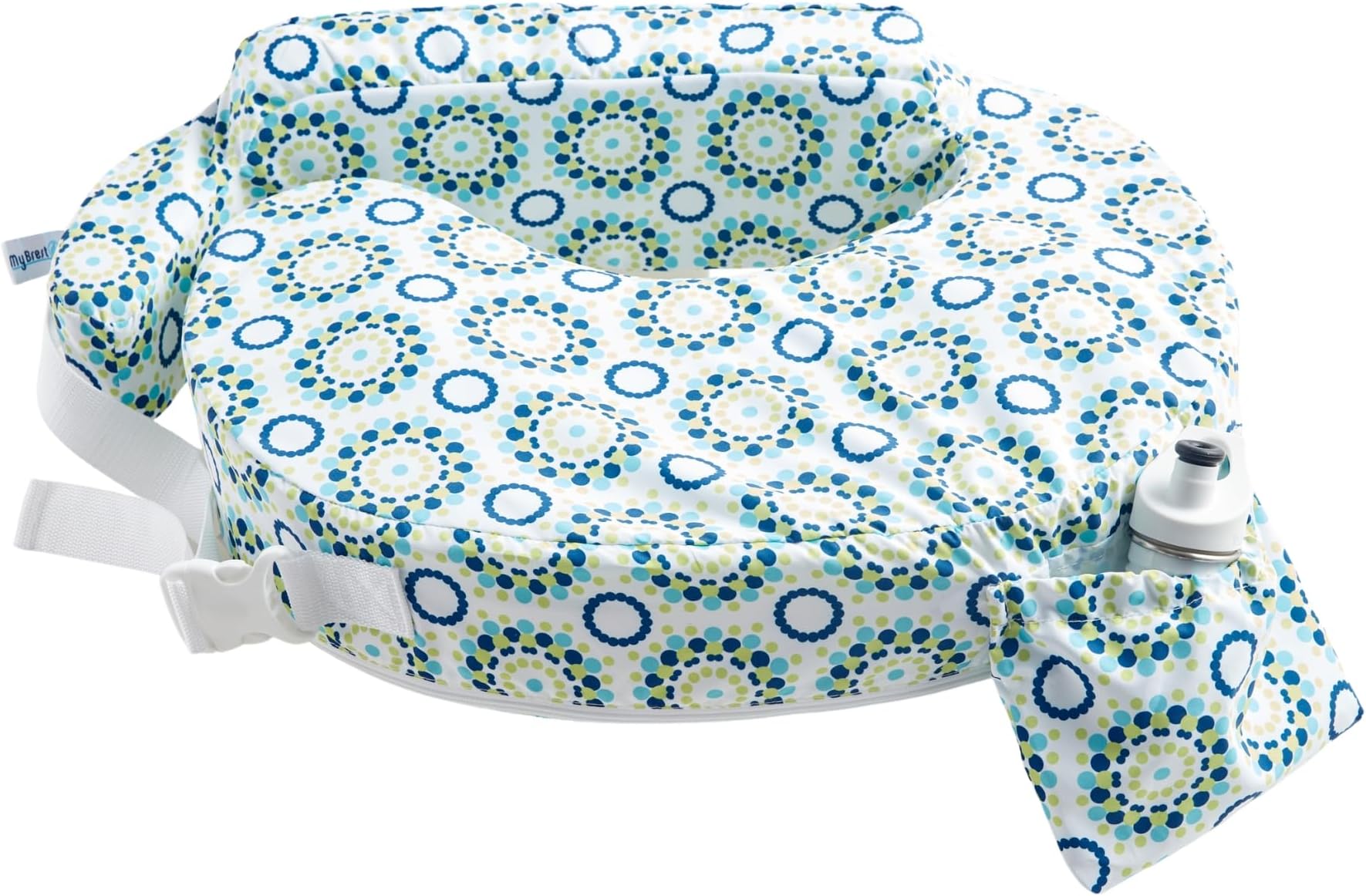 My Brest Friend Original Nursing Pillow Enhanced Ergonomics Essential Breastfeeding Pillow Support For Mom & Baby W/ Convenient Side Pocket, Double Straps & Slipcover, Sparkles