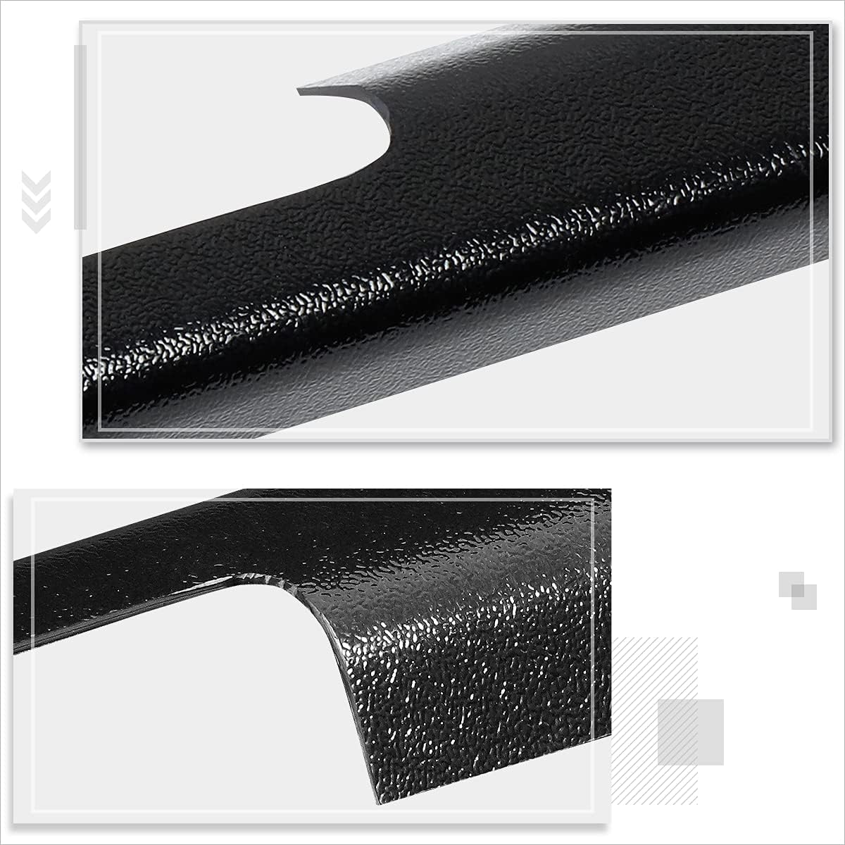Truck Bed Rear Tailgate Rails Molding Caps Covers Protector w/Tape Compatible with 01-04 Nissan Frontier